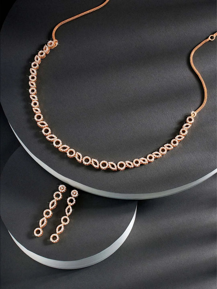 Diaries CZ Necklace Set – Elegant Storytelling Jewellery by Peora
