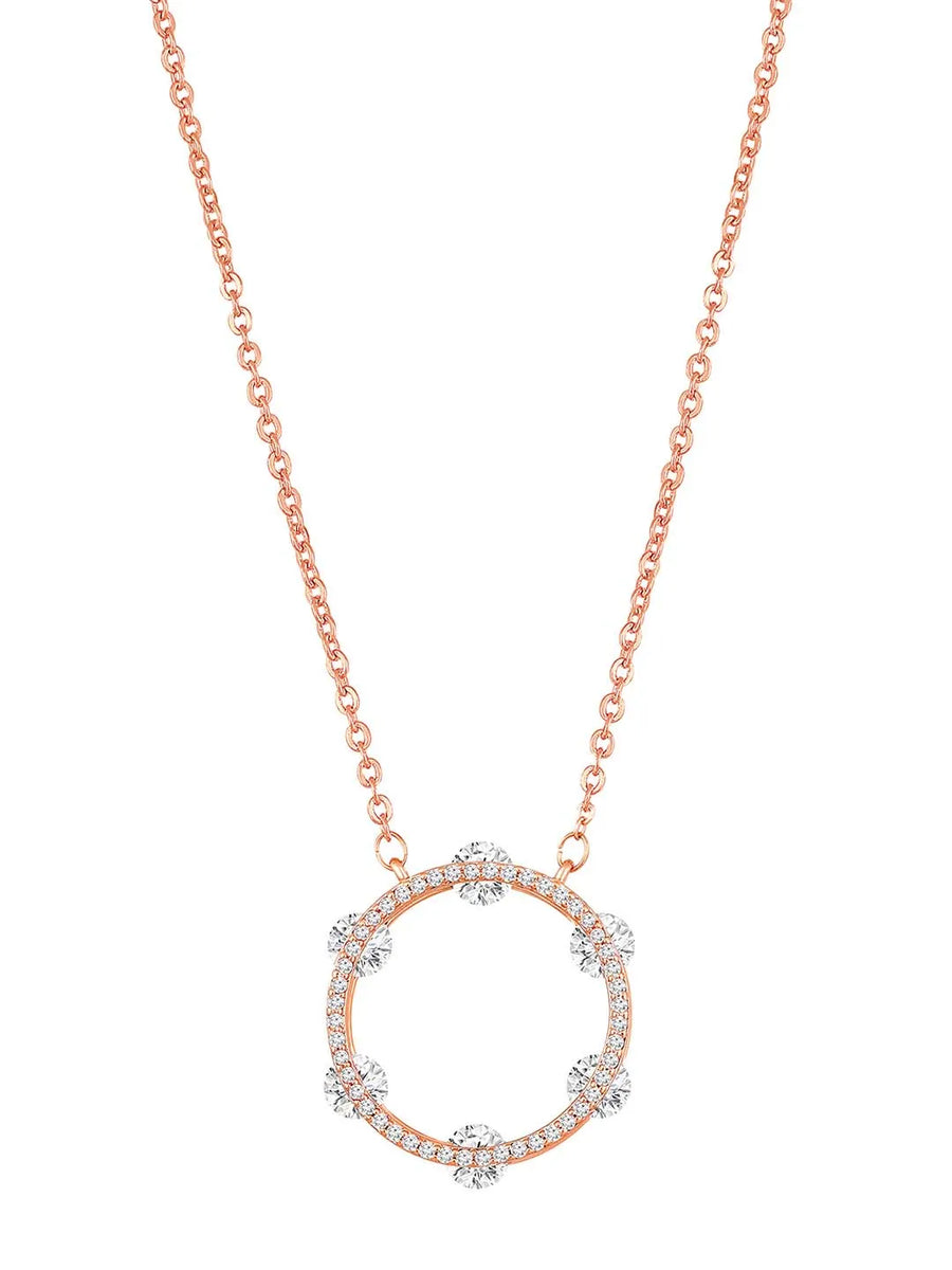 Rounds CZ Pendant Set – Sparkling Circular Jewellery by Peora
