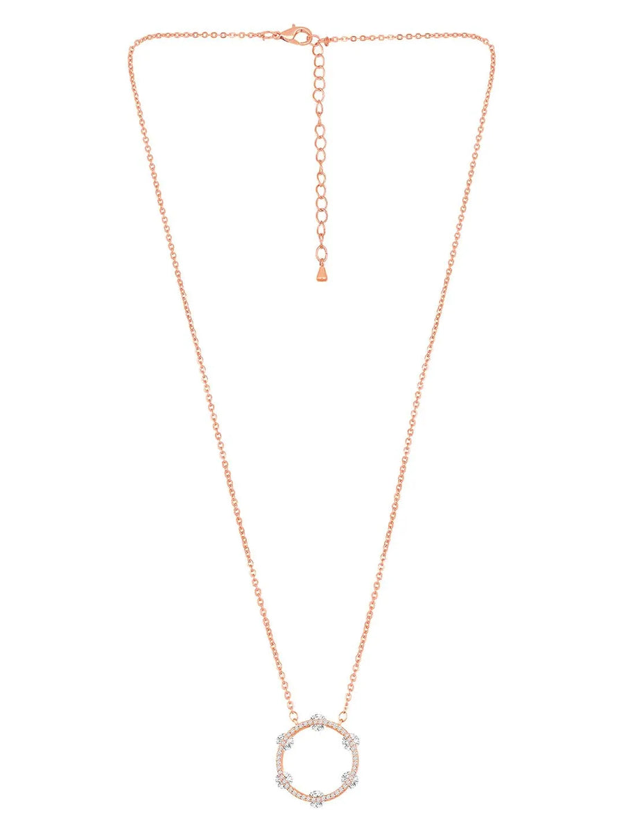 Rounds CZ Pendant Set – Sparkling Circular Jewellery by Peora
