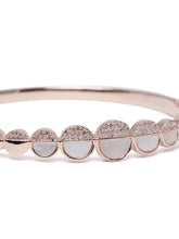 CZ Circular Motif Kada Bracelet in Rose Gold featuring Cubic Zirconia kada bracelet  

