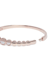 CZ Circular Motif Kada Bracelet in Rose Gold featuring Cubic Zirconia kada bracelet  
