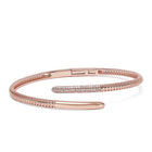 Sleek and Chic CZ Kada for Women in Rose Gold featuring Cubic Zirconia kada bracelet  
