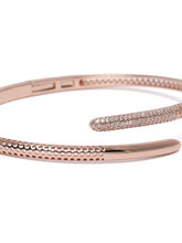 Sleek and Chic CZ Kada for Women in Rose Gold featuring Cubic Zirconia kada bracelet  
