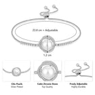 Pearls Adjustable CZ Bracelet by Peora – Elegant Fashion Jewellery

