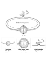 Pearls Adjustable CZ Bracelet by Peora – Elegant Fashion Jewellery

