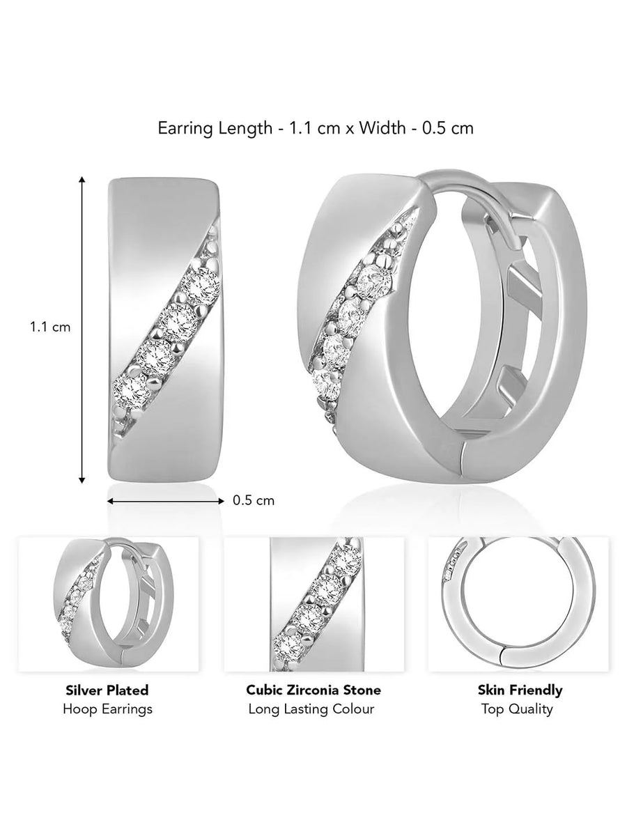 Gilded Grace CZ Hoops by Peora – Luxurious Fashion Jewellery

