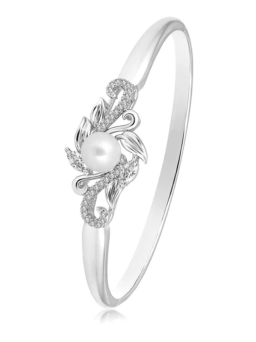 Gems CZ Kada Bracelet by Peora | Bold Cubic Zirconia Fashion Jewellery

