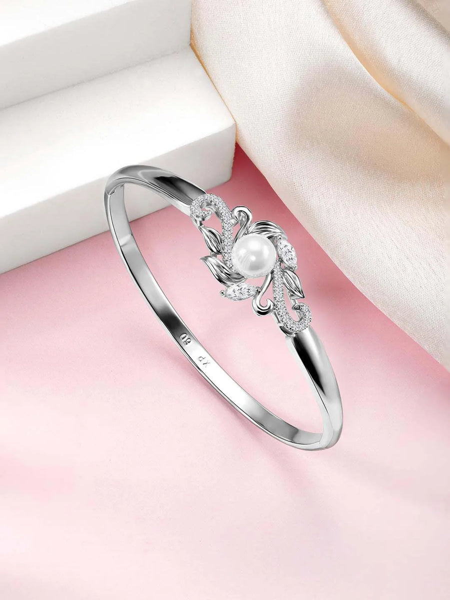 Gems CZ Kada Bracelet by Peora | Bold Cubic Zirconia Fashion Jewellery

