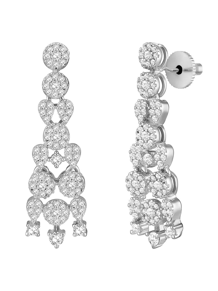 Grace CZ Necklace Set – Elegant Cubic Zirconia Jewellery by Peora
