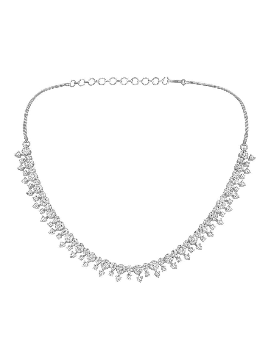Grace CZ Necklace Set – Elegant Cubic Zirconia Jewellery by Peora
