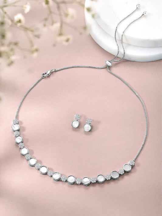 CZ Stones Necklace Set – Stunning Fashion Jewellery by Peora

