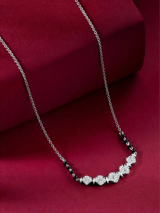 CZ Studded Mangalsutra – Sparkling Traditional Jewellery by Peora
