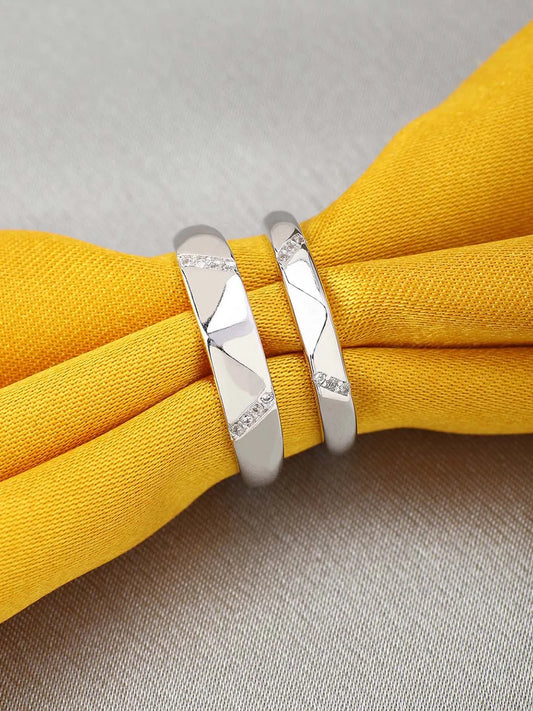 Waves Matching Rings – Symbolic Couple Jewellery | Peora