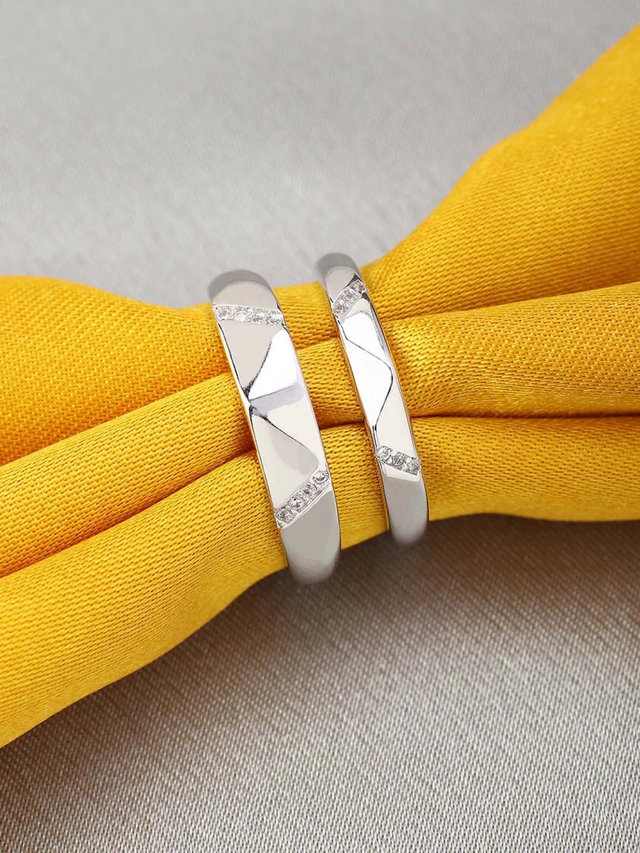 Waves Matching Rings – Symbolic Couple Jewellery | Peora
