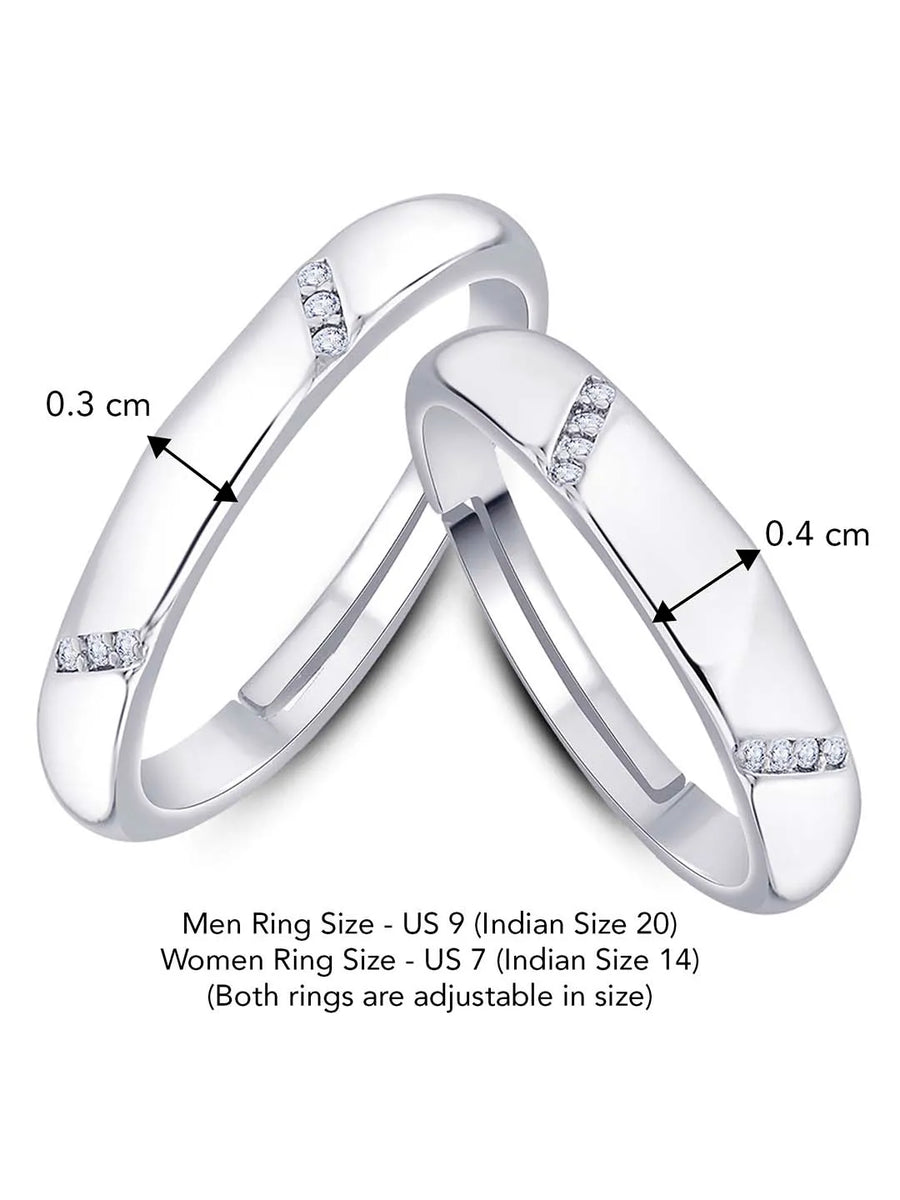 Waves Matching Rings – Symbolic Couple Jewellery | Peora
