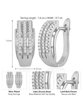 Diamond Hoop Earrings | Sparkling Fashion Jewellery by Peora Fashions