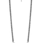 Luxurious Gleaming CZ Mangalsutra Set. Mangalsutra and matching earrings with cubic zirconia stones along with silver plating.
