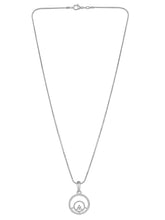 Elegant CZ Round Pendant Orbit Set
