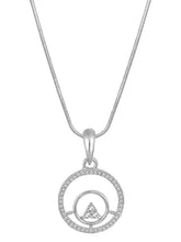 Elegant CZ Round Pendant Orbit Set