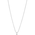 Timeless Divine Droplets CZ Pendant Set. Silver-plating pendant necklace and earrings set, leaf accent with cubic zirconia stones by Peora.