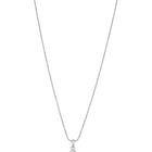 Timeless Divine Droplets CZ Pendant Set. Silver-plating pendant necklace and earrings set, leaf accent with cubic zirconia stones by Peora.
