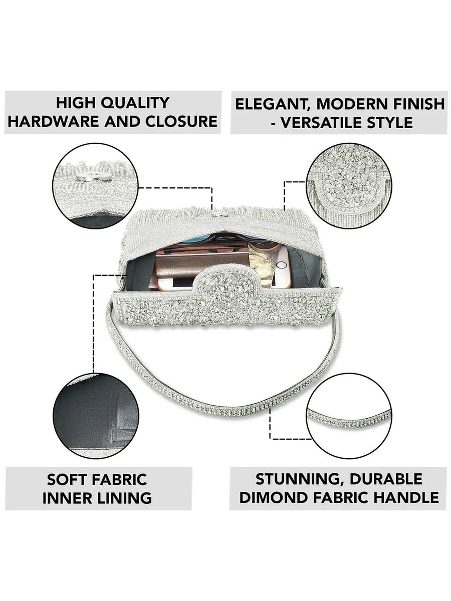 Glam Clutch Handbag by Peora | Sparkling Fashion Accessory for Evenings

