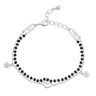 Chic Noir Heart Bracelet – Stylish Black-Toned Jewellery by Peora

