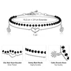 Chic Noir Heart Bracelet – Stylish Black-Toned Jewellery by Peora
