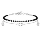 Chic Noir Heart Bracelet – Stylish Black-Toned Jewellery by Peora
