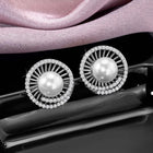 Pearls CZ Stud Earrings – Elegant & Sparkling Designs | Peora