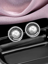 Pearls CZ Stud Earrings – Elegant & Sparkling Designs | Peora
