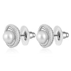 Touch of Mystic Pearls CZ Stud - Silver