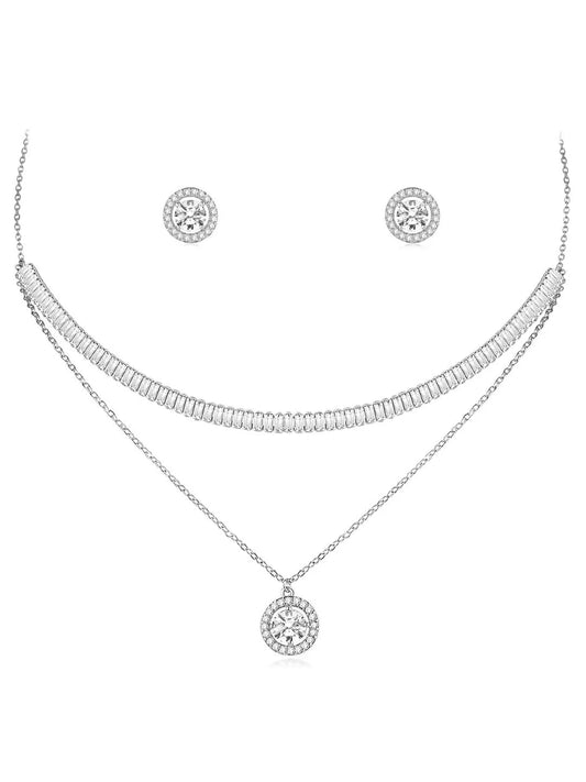 Two Layer Pendant Necklace Set – Trendy Fashion Jewellery by Peora

