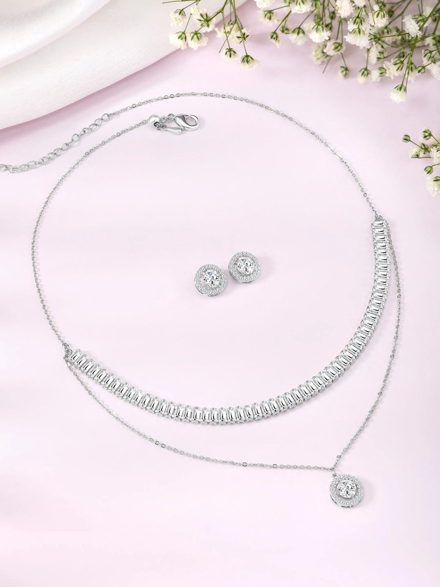 Two Layer Pendant Necklace Set – Trendy Fashion Jewellery by Peora

