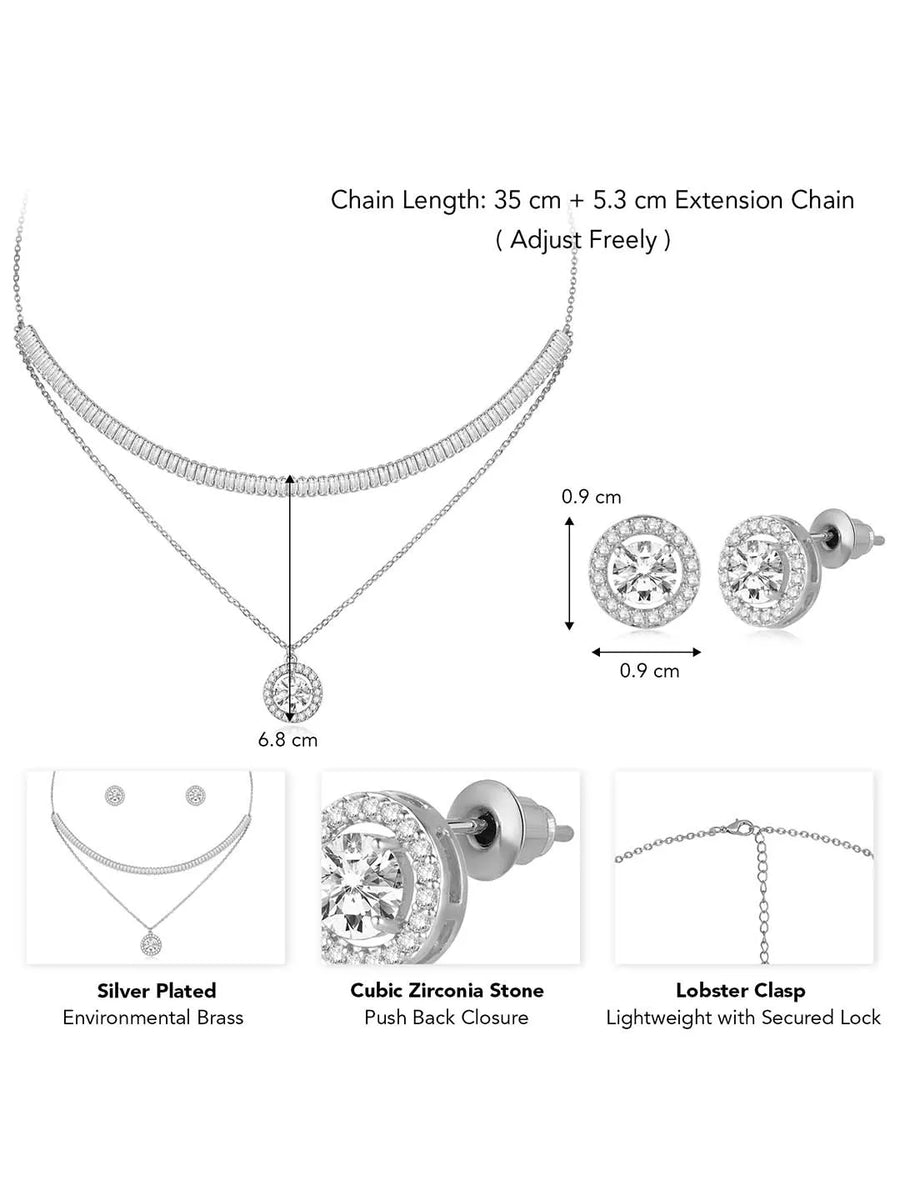 Two Layer Pendant Necklace Set – Trendy Fashion Jewellery by Peora

