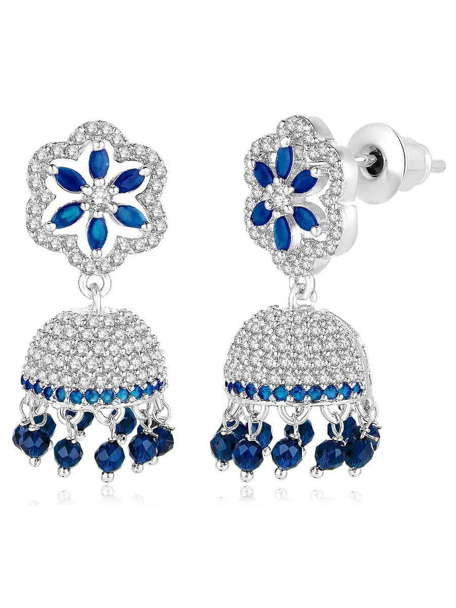 Grove CZ Jhumki | Nature-Inspired Jewellery by Peora

