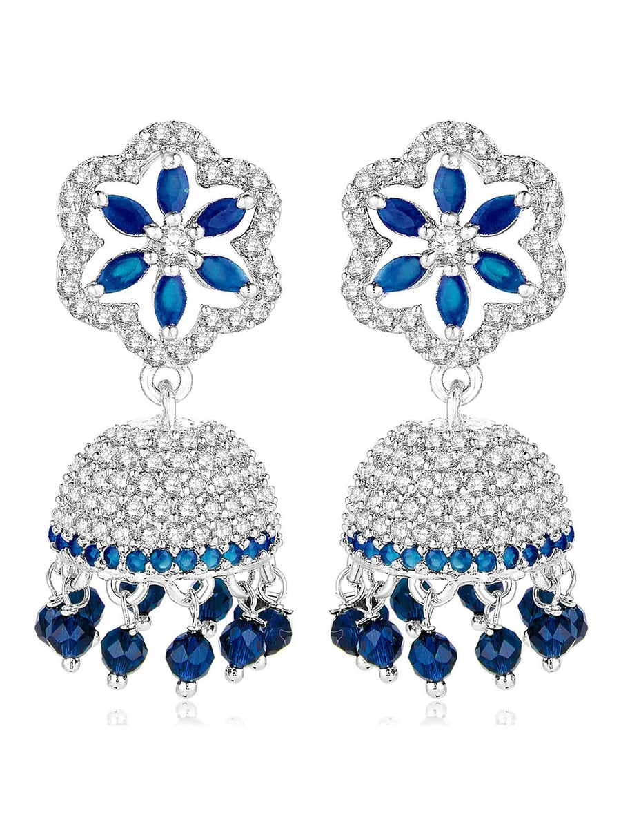 Grove CZ Jhumki | Nature-Inspired Jewellery by Peora

