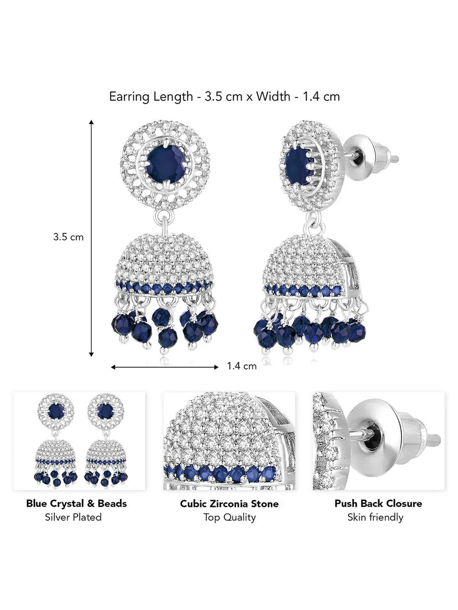 CZ Jhumki Design – Elegant CZ Jewellery by Peora
