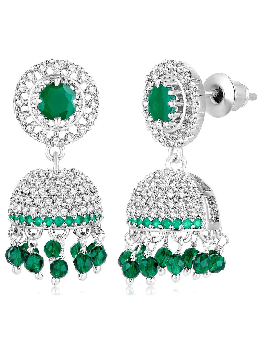 CZ Jhumki Design – Elegant CZ Jewelry by Peora

