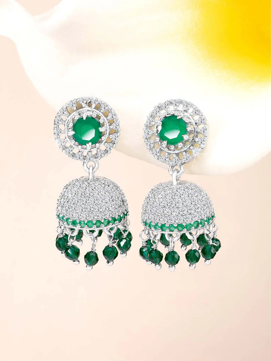 CZ Jhumki Design – Elegant CZ Jewelry by Peora

