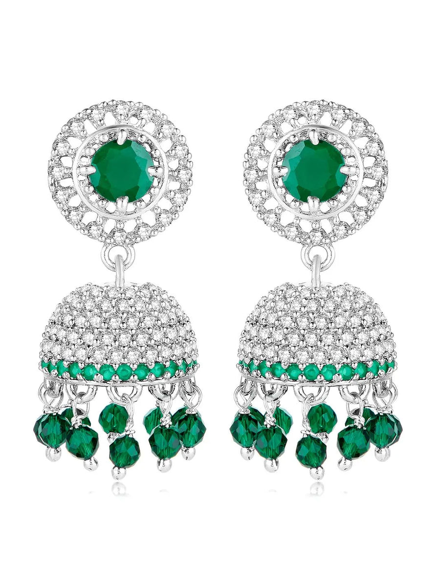 CZ Jhumki Design – Elegant CZ Jewelry by Peora


