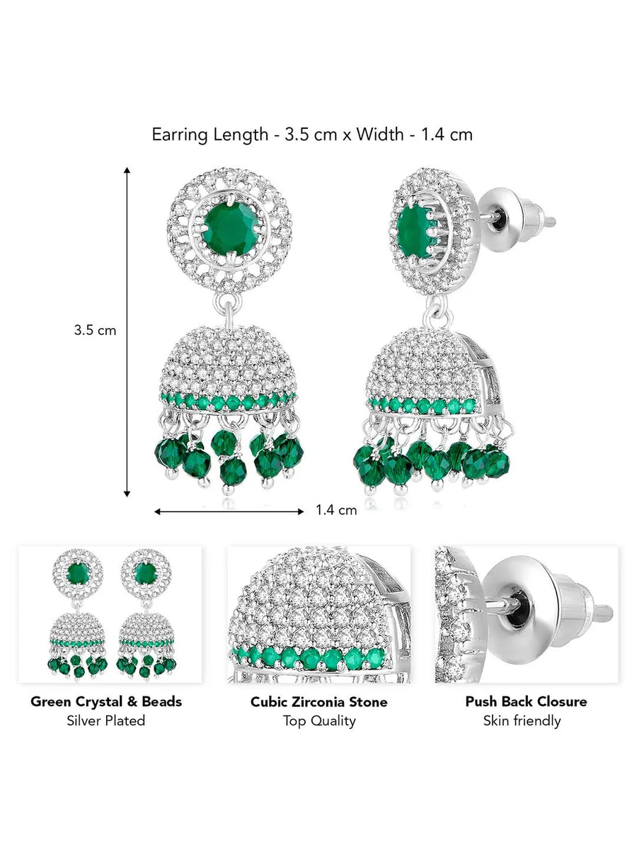 CZ Jhumki Design – Elegant CZ Jewelry by Peora

