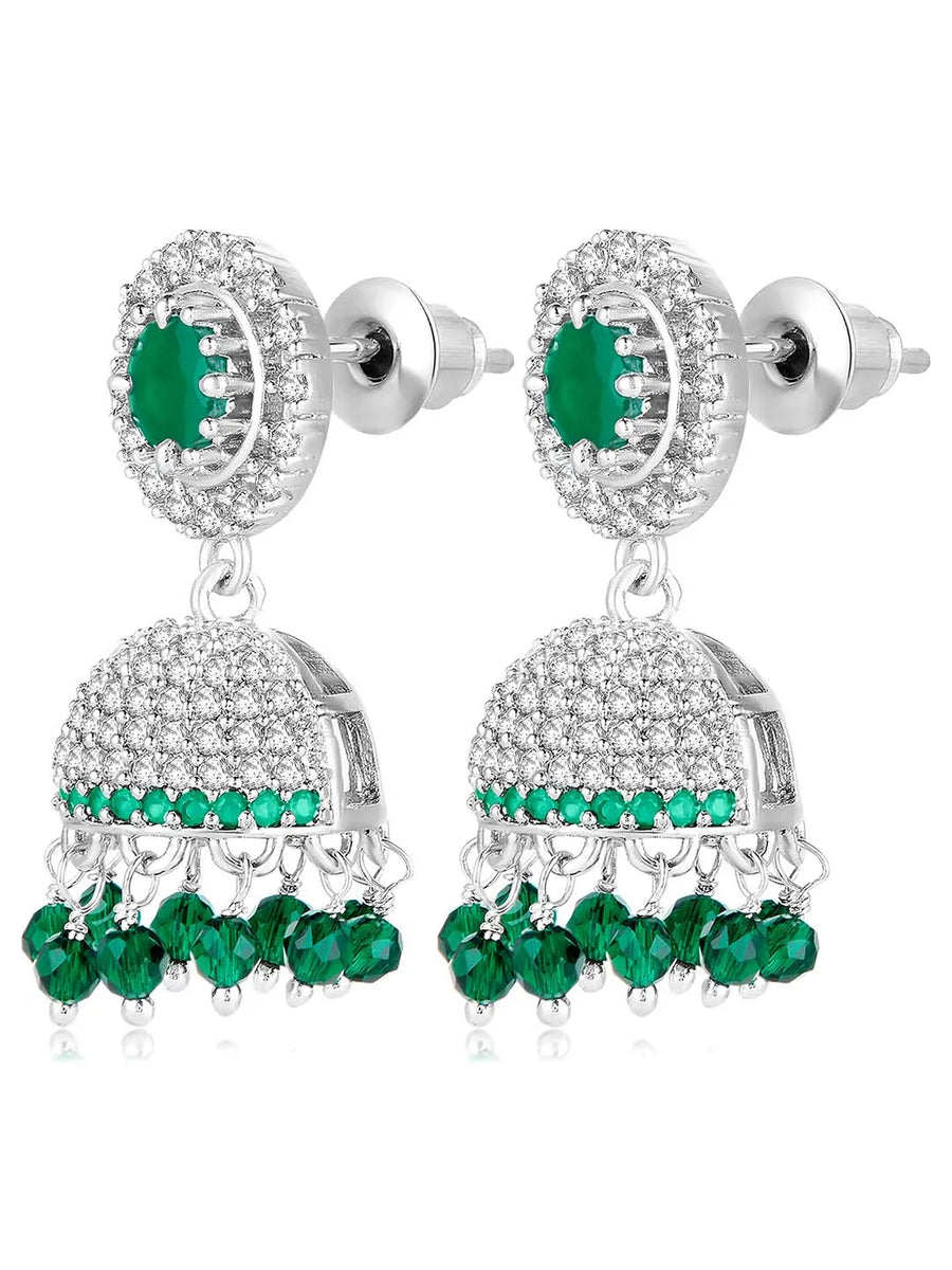 CZ Jhumki Design – Elegant CZ Jewelry by Peora

