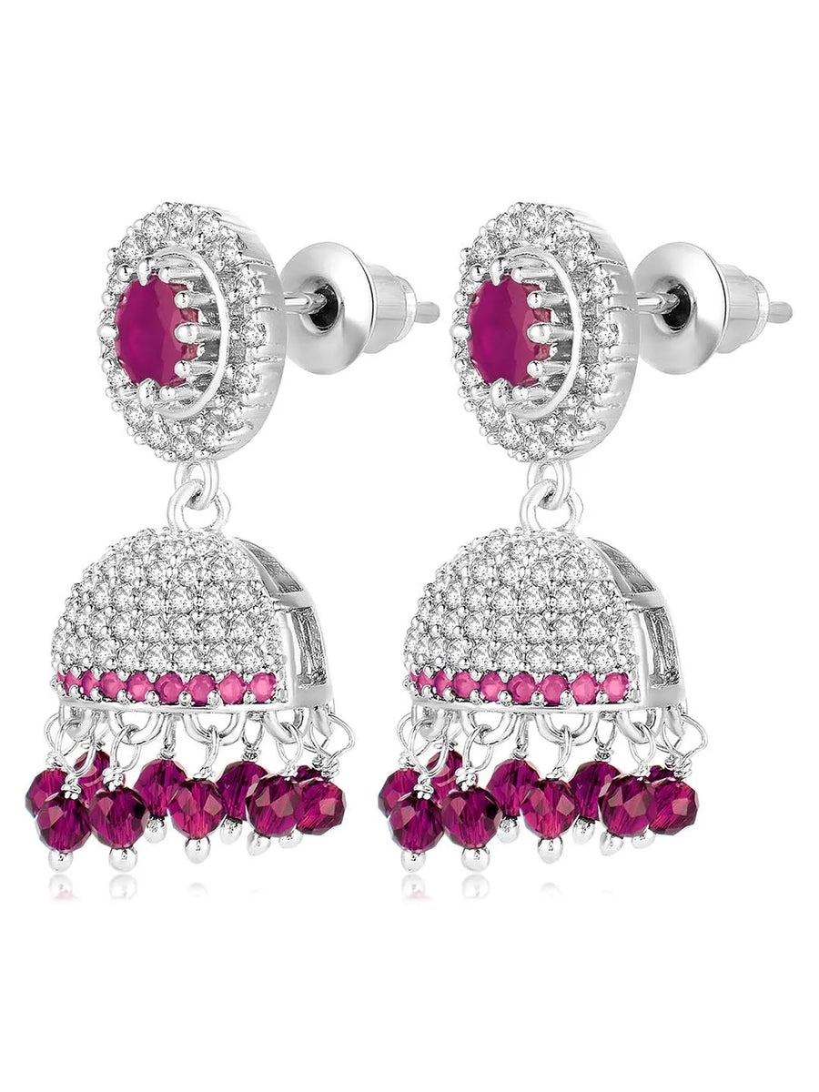 CZ Jhumki Design – Elegant CZ Jewelry by Peora

