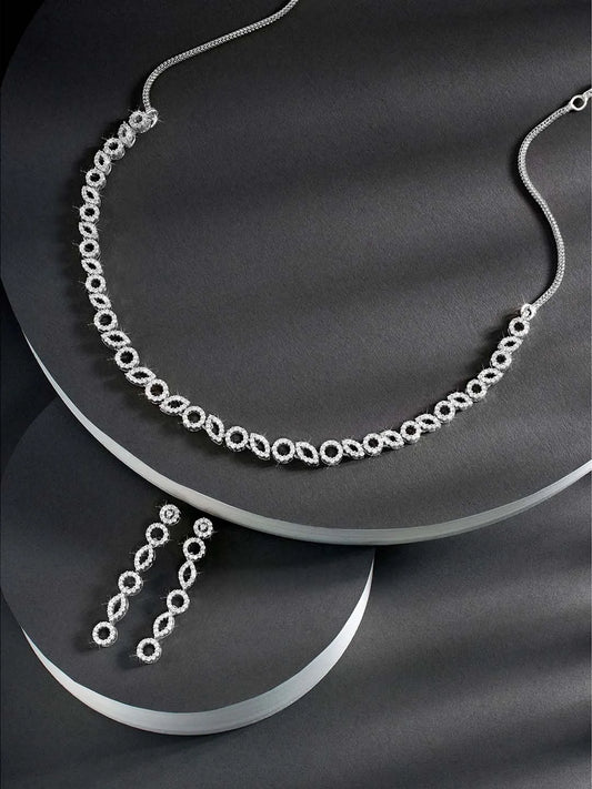Diaries CZ Necklace Set – Elegant Storytelling Jewellery by Peora

