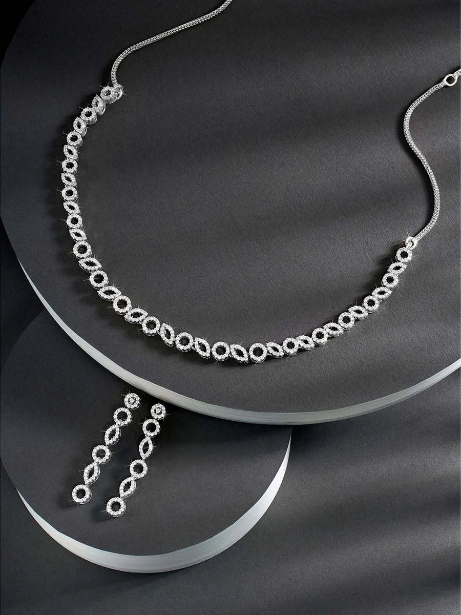 Diaries CZ Necklace Set – Elegant Storytelling Jewellery by Peora
