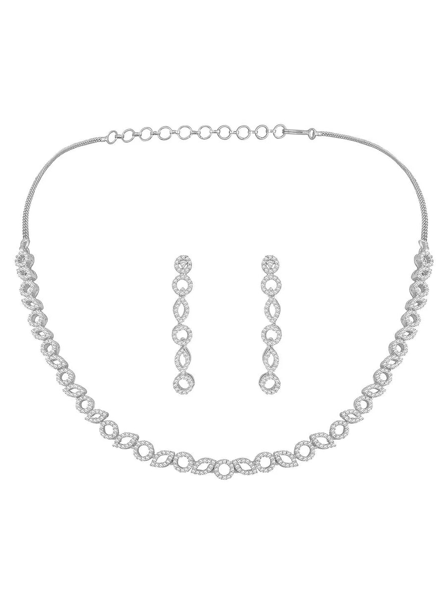 Diaries CZ Necklace Set – Elegant Storytelling Jewellery by Peora
