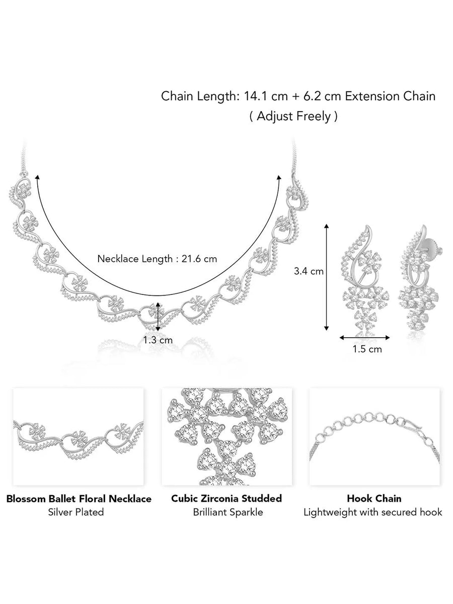 Ballet Floral Necklace Set – Graceful Floral Jewellery by Peora
