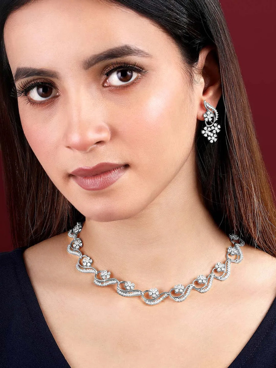 Ballet Floral Necklace Set – Graceful Floral Jewellery by Peora
