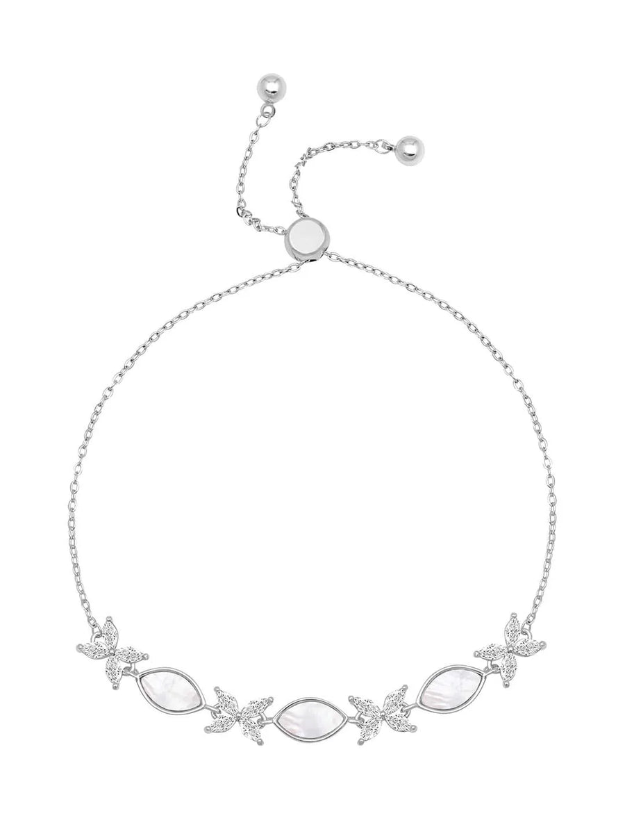 Pearl CZ Adjustable Bracelet by Peora – Graceful Fashion Jewellery


